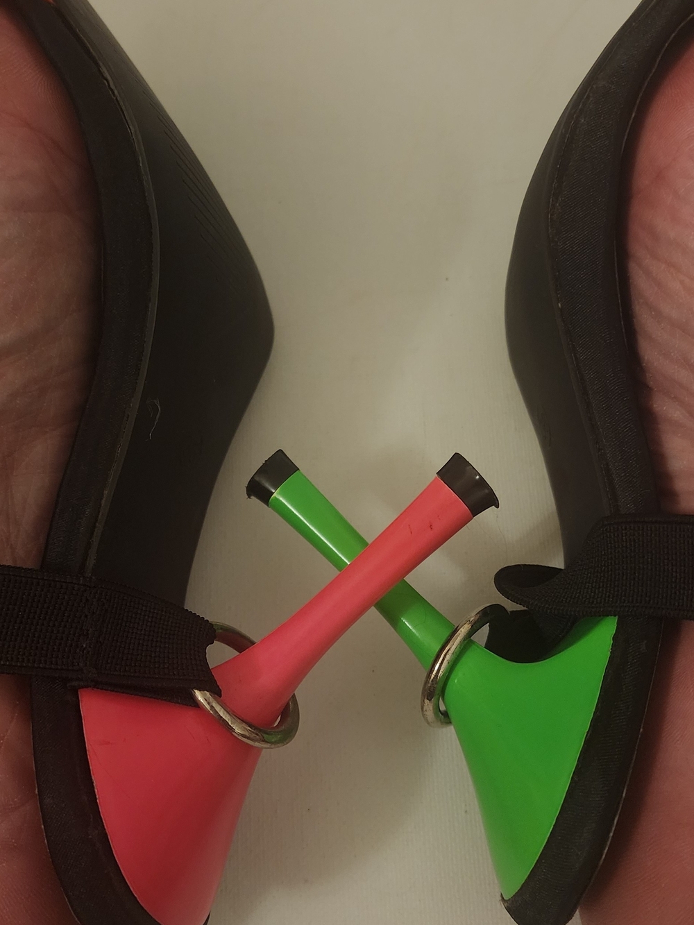 Neon Two Color Heeled Sandals - Picture 2 of 4